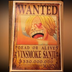 One Piece Dead Or Alive Sanji Wanted Poster